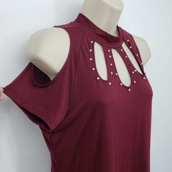 J for Justify Knit Dress Lg Cold Shoulder Cut-Out - Picture 5 of 9